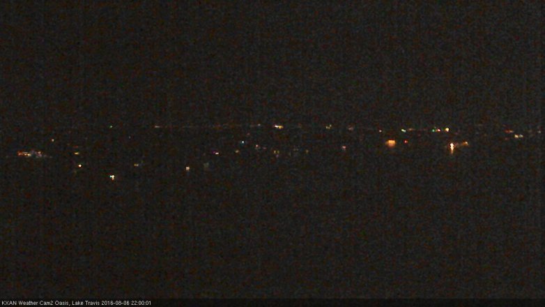 Lake Travis webcam, August 6, 2016 9:10 PM CT