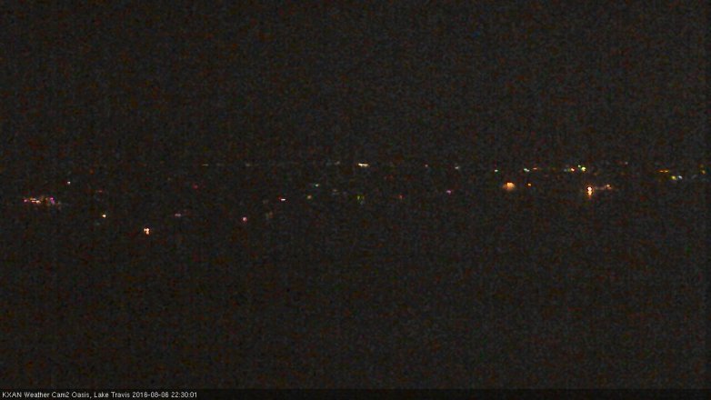 Lake Travis webcam, August 6, 2016 9:55 PM CT