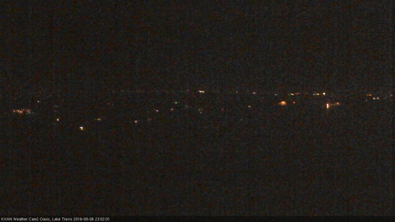 Lake Travis webcam, August 6, 2016 10:10 PM CT