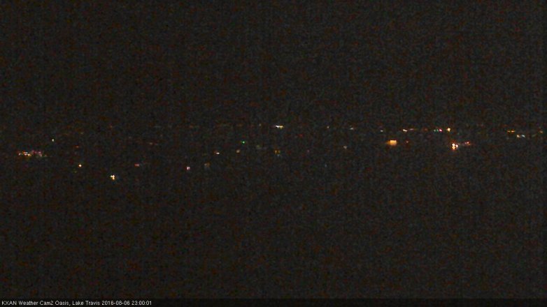 Lake Travis webcam, August 6, 2016 10:25 PM CT