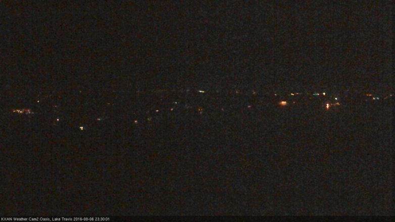 Lake Travis webcam, August 6, 2016 10:35 PM CT
