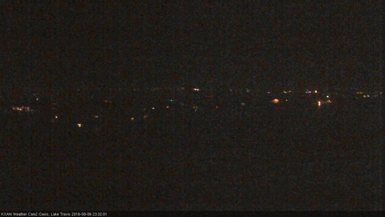 Lake Travis webcam, August 6, 2016 10:40 PM CT