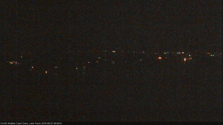 Lake Travis webcam, August 6, 2016 11:05 PM CT