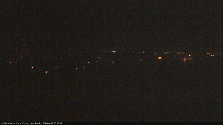 Lake Travis webcam, August 6, 2016 11:10 PM CT