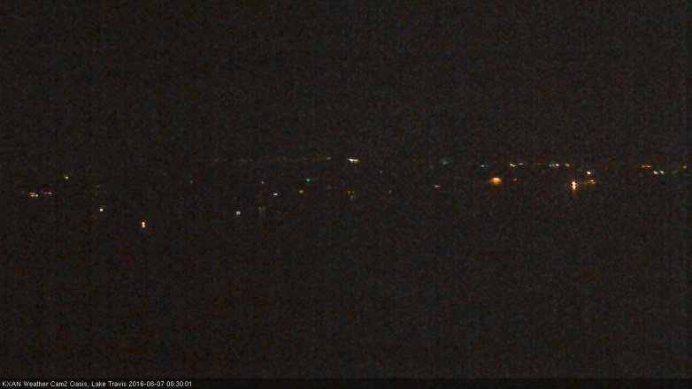 Lake Travis webcam, August 6, 2016 11:35 PM CT