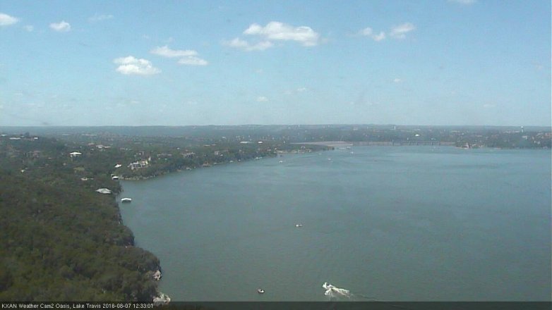 Lake Travis webcam, August 7, 2016 11:50 AM CT