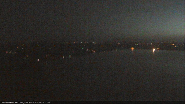 Lake Travis webcam, August 7, 2016 8:10 PM CT