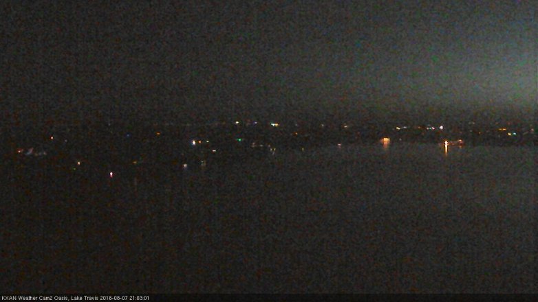 Lake Travis webcam, August 7, 2016 8:35 PM CT