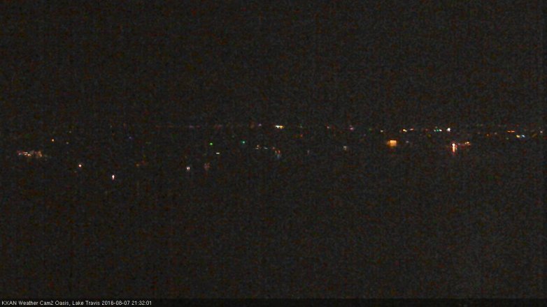 Lake Travis webcam, August 7, 2016 8:40 PM CT