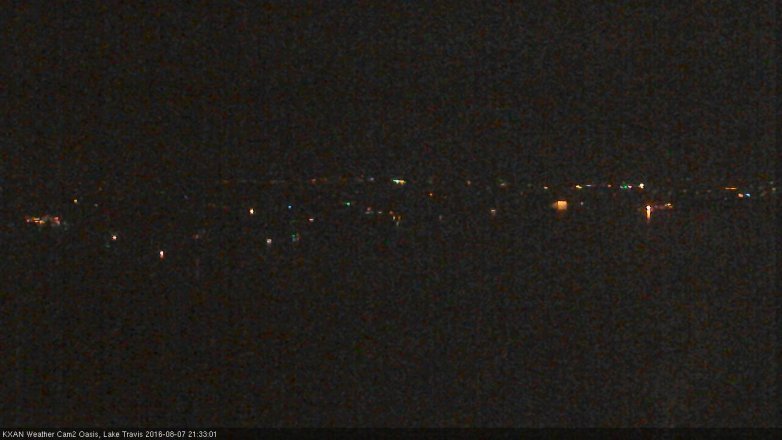 Lake Travis webcam, August 7, 2016 8:45 PM CT