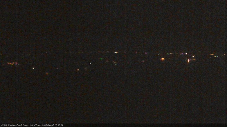 Lake Travis webcam, August 7, 2016 10:50 PM CT