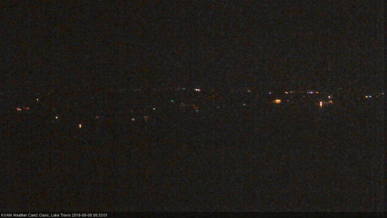 Lake Travis webcam, August 7, 2016 11:45 PM CT
