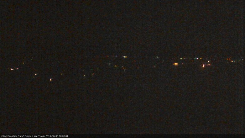 Lake Travis webcam, August 7, 2016 11:50 PM CT