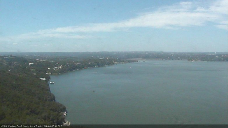 Lake Travis webcam, August 8, 2016 11:55 AM CT
