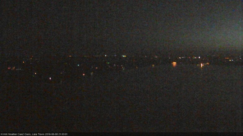 Lake Travis webcam, August 8, 2016 8:35 PM CT