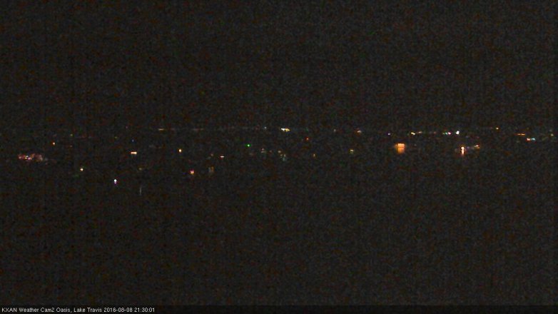 Lake Travis webcam, August 8, 2016 8:45 PM CT