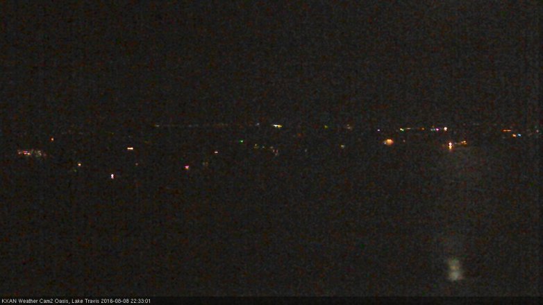Lake Travis webcam, August 8, 2016 9:50 PM CT