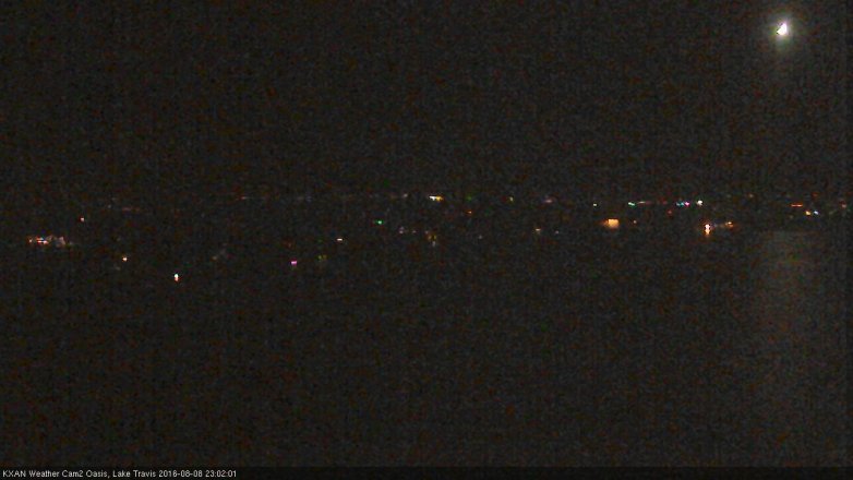 Lake Travis webcam, August 8, 2016 10:10 PM CT