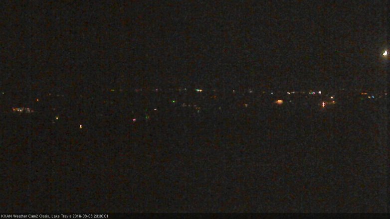 Lake Travis webcam, August 8, 2016 10:35 PM CT