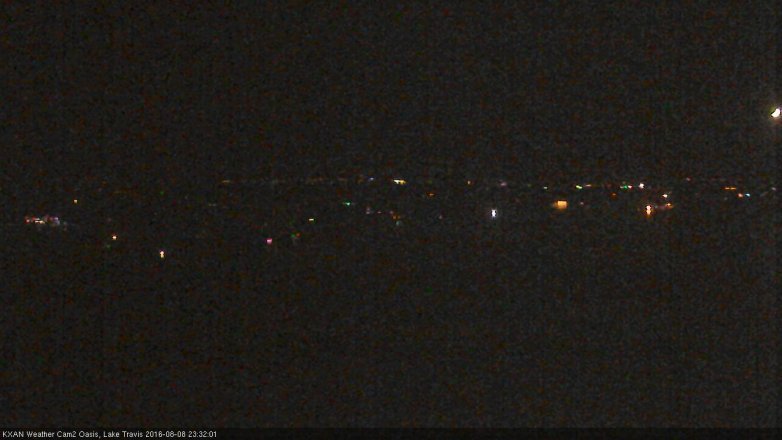 Lake Travis webcam, August 8, 2016 11:00 PM CT