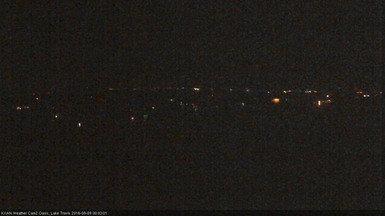 Lake Travis webcam, August 8, 2016 11:20 PM CT