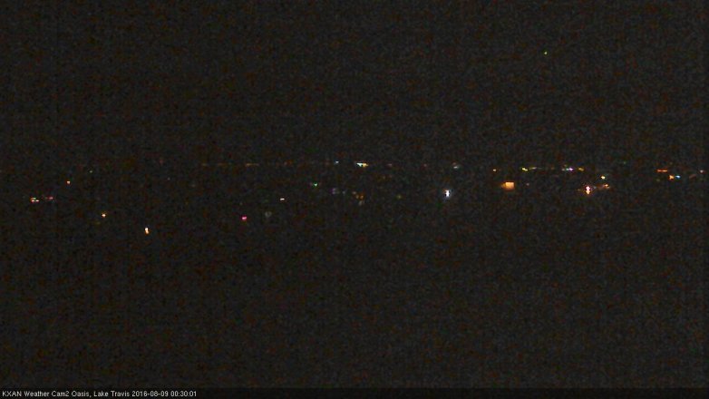 Lake Travis webcam, August 8, 2016 11:40 PM CT