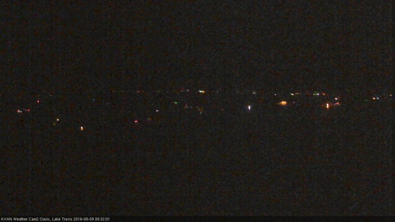 Lake Travis webcam, August 8, 2016 11:45 PM CT