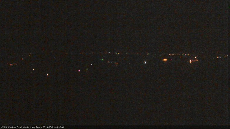 Lake Travis webcam, August 8, 2016 11:50 PM CT