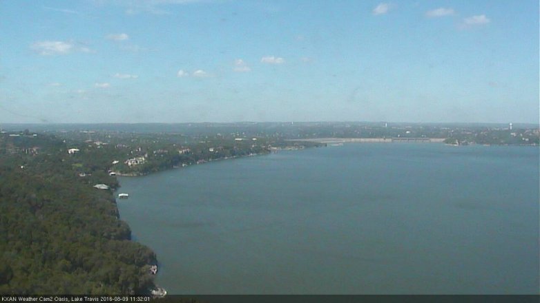 Lake Travis webcam, August 9, 2016 11:00 AM CT