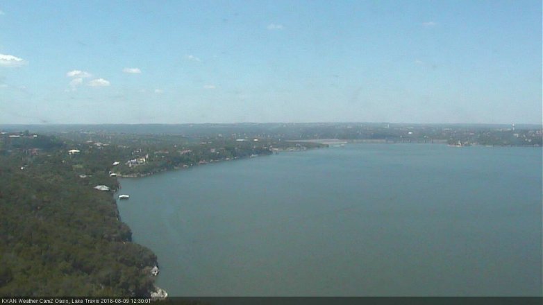 Lake Travis webcam, August 9, 2016 11:35 AM CT