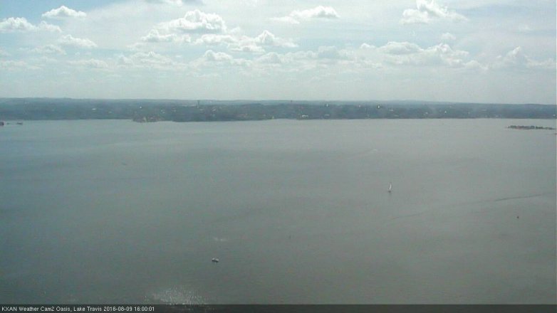 Lake Travis webcam, August 9, 2016 3:10 PM CT