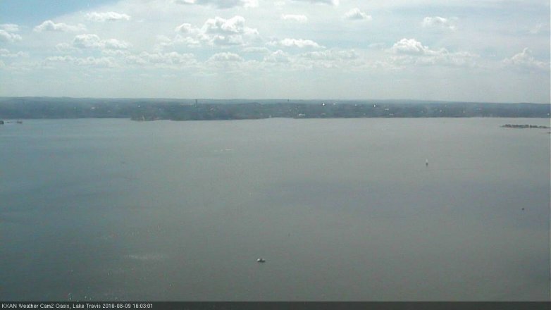 Lake Travis webcam, August 9, 2016 3:30 PM CT