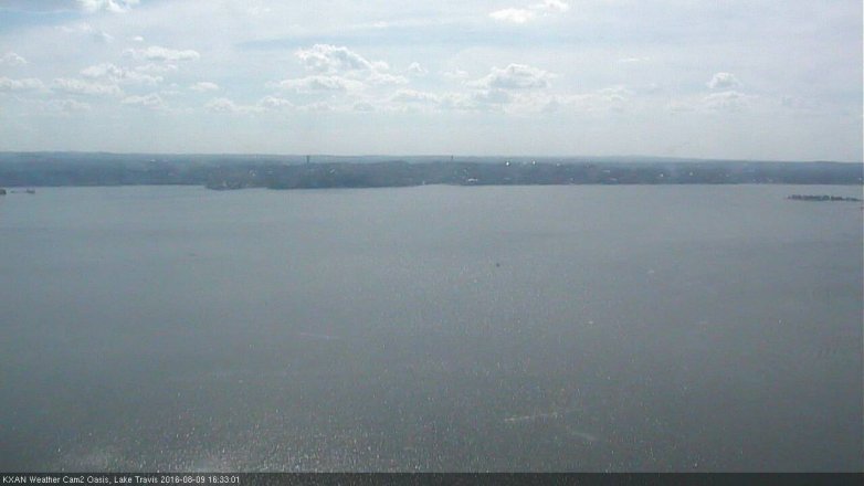 Lake Travis webcam, August 9, 2016 4:05 PM CT