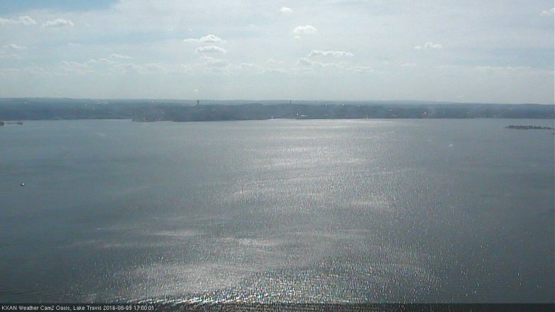Lake Travis webcam, August 9, 2016 4:10 PM CT
