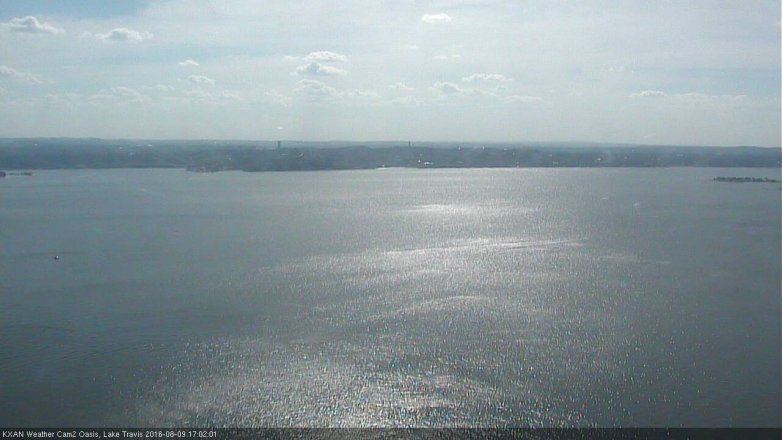 Lake Travis webcam, August 9, 2016 4:25 PM CT