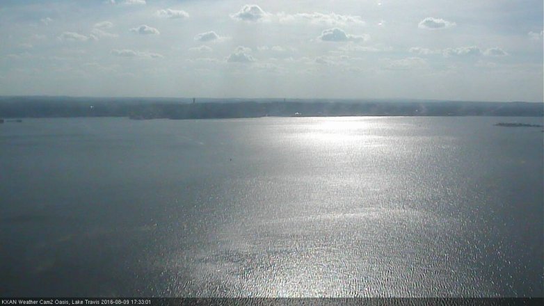 Lake Travis webcam, August 9, 2016 5:05 PM CT