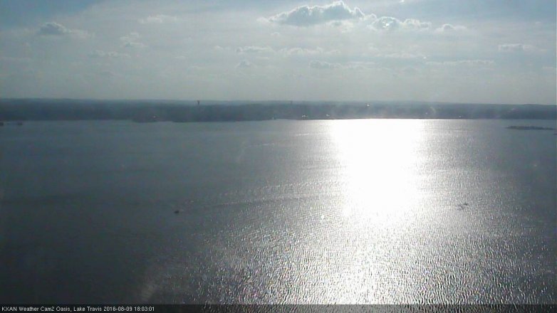 Lake Travis webcam, August 9, 2016 5:25 PM CT