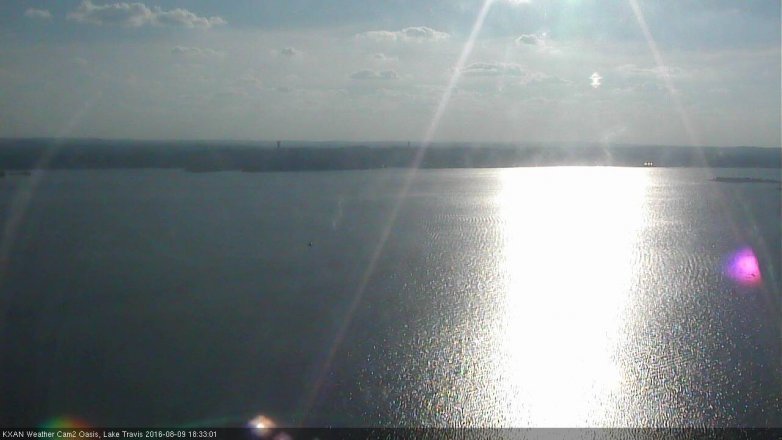 Lake Travis webcam, August 9, 2016 5:45 PM CT