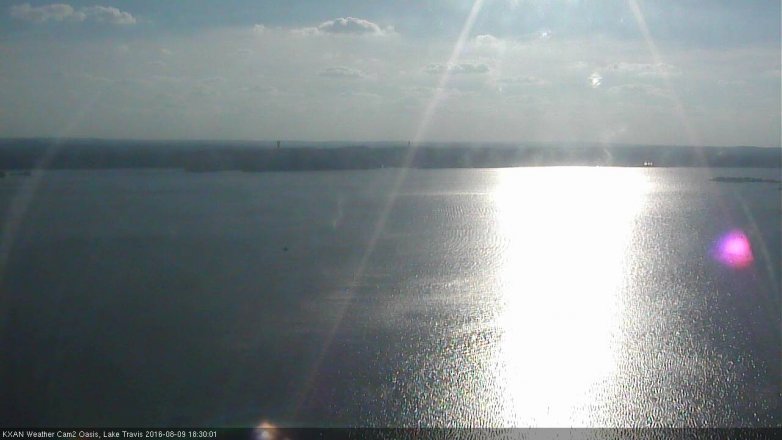 Lake Travis webcam, August 9, 2016 6:00 PM CT