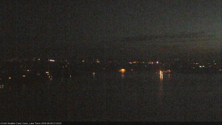 Lake Travis webcam, August 9, 2016 8:30 PM CT