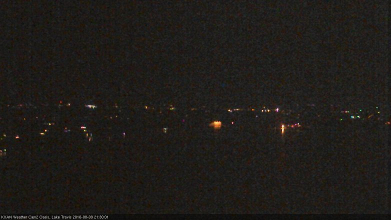 Lake Travis webcam, August 9, 2016 8:35 PM CT