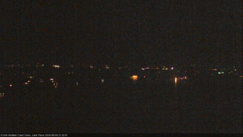 Lake Travis webcam, August 9, 2016 8:55 PM CT