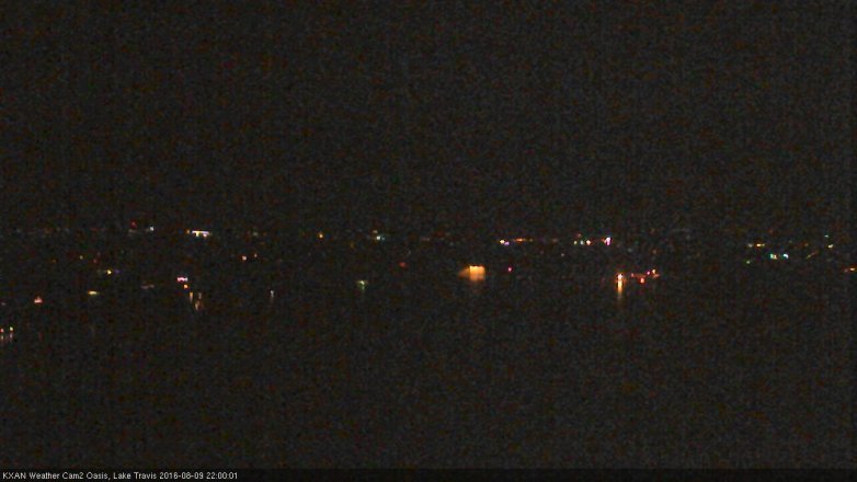 Lake Travis webcam, August 9, 2016 9:05 PM CT