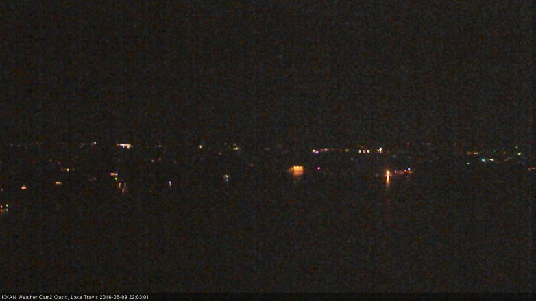 Lake Travis webcam, August 9, 2016 9:35 PM CT