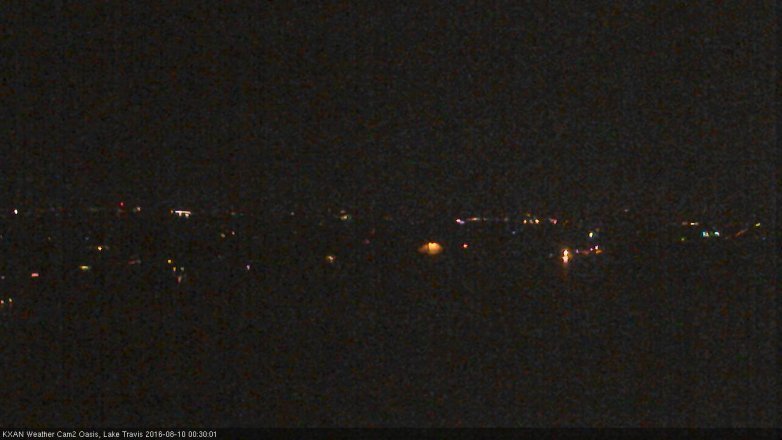 Lake Travis webcam, August 9, 2016 11:35 PM CT