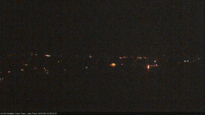 Lake Travis webcam, August 9, 2016 11:55 PM CT