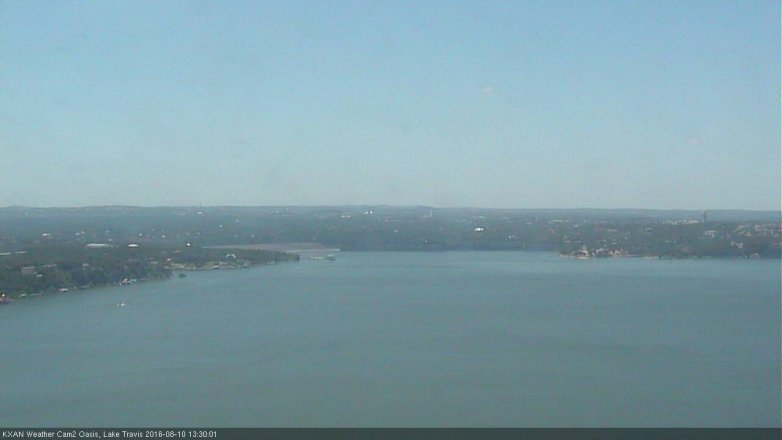 Lake Travis webcam, August 10, 2016 12:40 PM CT