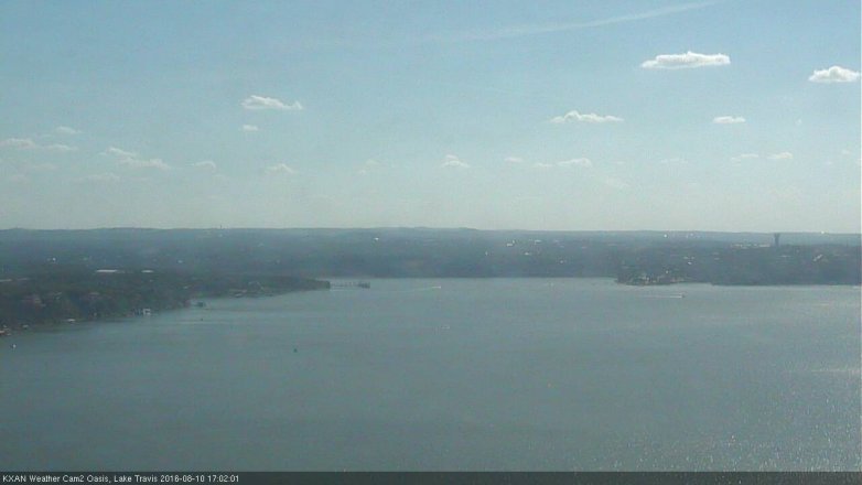 Lake Travis webcam, August 10, 2016 4:10 PM CT