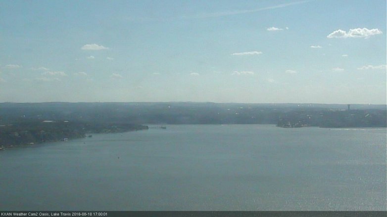 Lake Travis webcam, August 10, 2016 4:25 PM CT