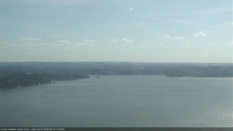 Lake Travis webcam, August 10, 2016 4:35 PM CT